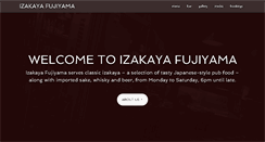 Desktop Screenshot of izakayafujiyama.com